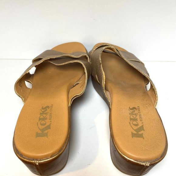 Kork Ease Madera Leather Wedge Slides Sandal Platforms 11 - Picture 3 of 7